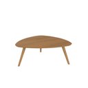 Ver imagem 2 de Mesa de Centro para Sala 88,5cm com Pés Torneados em Madeira Cor:louro