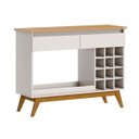 Ver imagem 1 de Aparador Classic Adega 12 Garrafas e 2 Gavetas MDF Nature com Off White