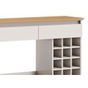 Ver imagem 3 de Aparador Classic Adega 12 Garrafas e 2 Gavetas MDF Nature com Off White