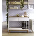 Ver imagem 2 de Aparador Classic Adega 12 Garrafas e 2 Gavetas MDF Nature com Off White