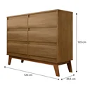 Ver imagem 4 de Cômoda para Quarto Londres com 6 Gavetas - Branco