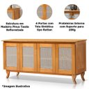 Ver imagem 6 de Cristaleira 2 Portas com Balcão 4 Portas Madeira Maciça Castanho