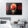 Quadro Decorativo Canvas Caveira Com Soco Inglês 86x136cm - 1