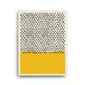 Quadro Decorativo Canvas Bolinhas Pretas Fundo Amarelos 136x86cm - 2