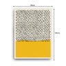 Quadro Decorativo Canvas Bolinhas Pretas Fundo Amarelos 136x86cm - 3