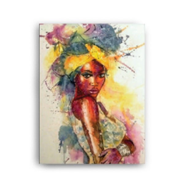 Quadro Decorativo Canvas Negra Afro Colorida 136x86cm - 2
