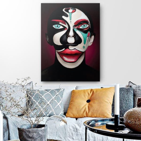 Quadro Decorativo Canvas Homem Abstrato 136x86cm - 1