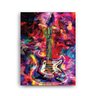 Quadro Decorativo Canvas Guitarra Pintada Abstrata 136x86cm - 2