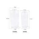 Ver imagem 3 de Garrafa Transparente C/ Rosca 1000ml e 500ml Modelo Leite