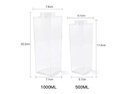 Ver imagem 3 de Garrafa Transparente C/ Rosca 1000ml e 500ml Modelo Leite