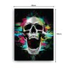 Quadro Decorativo Canvas Caveira Boca Aberta Colorida 136x86cm - 3