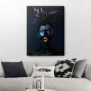 Ver imagem 1 de Quadro Decorativo Canvas Negra Batom Amarelo 136x86cm