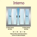 Ver imagem 2 de Janela de alumínio 04 folhas fit preto - 100x150