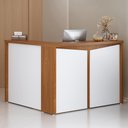 Ver imagem 7 de Balcão de Atendimento para Recepção em L Unik A02 Freijó Branco - Lyam Decor