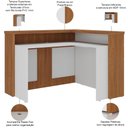 Ver mais imagens de Balcão de Atendimento para Recepção em L Unik A02 Freijó Branco - Lyam Decor