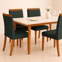 Ver imagem 2 de Kit 4 Cadeiras Decorativas Sala de Jantar Luxo Sueli Facto Verde - Mozzelar