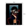 Quadro Decorativo Canvas Negra Encarando Fixamente 136x86cm - 3