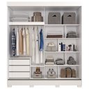 Ver imagem 3 de Guarda Roupa Maragogi 2 Portas de Correr 3 Gavetas 100 MDF