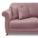 Ver imagem 6 de Sofá Decorativo 160cm 2 Lugares com 4 Almofadas Armstrong Veludo Lilás - Gran Belo