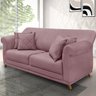 Sofá Decorativo 160cm 2 Lugares com 4 Almofadas Armstrong Veludo Lilás - Gran Belo - 4