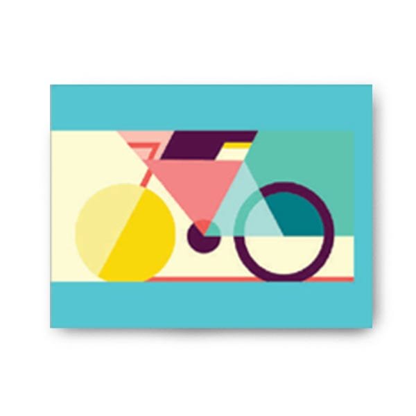 Quadro Decorativo Canvas De Bicicleta Colorida 86x136cm - 2