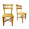 Jogo 2 Cadeiras Sala de Jantar Madeira Encosto Maciça Cozinha - 1