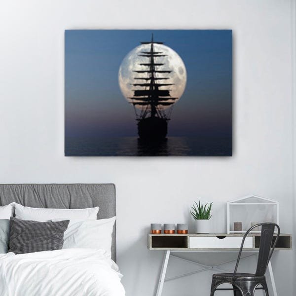 Quadro Decorativo Canvas Navio Caravelas 86x136cm - 1