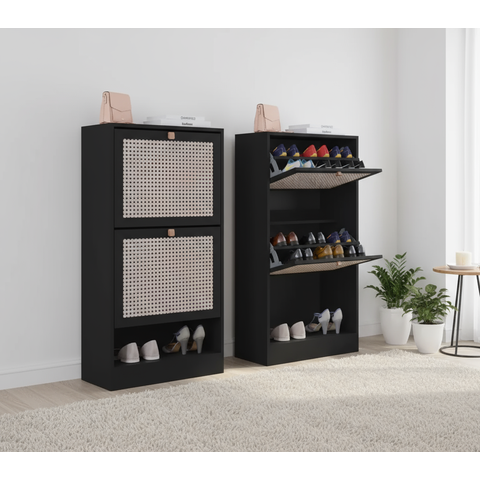 Kit 2 Sapateiras Tropical 2 Portas Multiuso Vertical Poquema