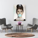 Ver imagem 1 de Quadro Decorativo Canvas Audrey Hepburn 86cm X 62cm