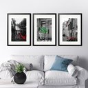 Ver imagem 1 de Kit 3 Quadros Grandes Veneza - 60x48cm:moldura Preta
