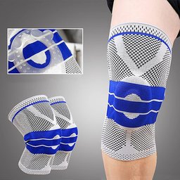 Joelheiras de Compressão Protetor de Joelho com Gel de Silicone Fitness Respirável -m - 01-par - 3