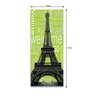 Quadro Decorativo Canvas Torre Eiffel Vertical Fundo Verde 136cm X 52cm - 3
