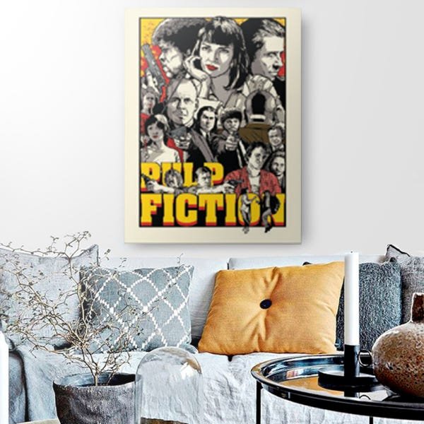 Quadro Decorativo Canvas Pulp Fiction 86cm X 62cm - 1