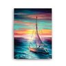 Quadro Decorativo Canvas Barco Veleiro Ao Nascer Sol 86cm X 62cm - 2