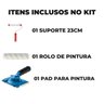 Pad para Pintura Recorte Acabamento + Suporte Garfo 23cm + Rolo Antigota 23cm - 5