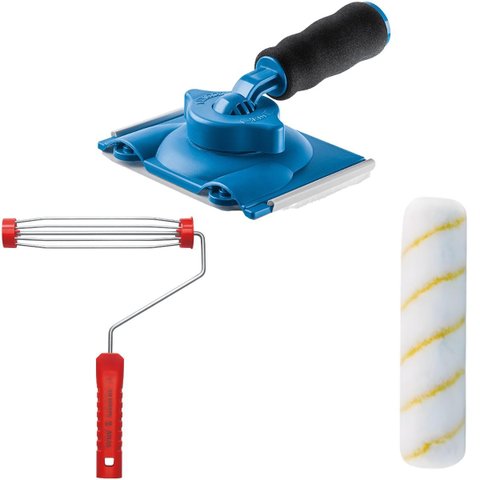 Pad para Pintura Recorte Acabamento + Suporte Garfo 23cm + Rolo Antigota 23cm