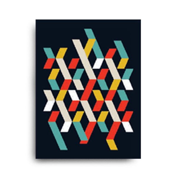 Quadro Decorativo Canvas Formas Geométricas Coloridas 86cm X 62cm - 2