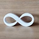 Ver imagem 2 de Infinito 22cm / Símbolo do Amor e Eternidade, Quarto Casal - Cor: Branco
