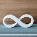 Ver imagem 3 de Infinito 22cm / Símbolo do Amor e Eternidade, Quarto Casal - Cor: Branco
