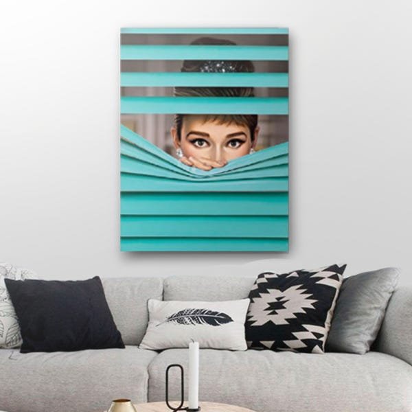 Quadro Decorativo Canvas Mulher Espiando 136x86cm - 1