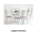 Ver imagem 4 de Conjunto 4 Cadeiras Laura Cromada para Cozinha ou Sala de Jantar Super Resistente-tecido Bege-gatmag