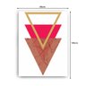 Quadro Decorativo Canvas Triangulos Rosas 136x86cm - 3