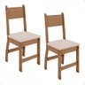 Jogo 2 Cadeiras Milano Mdf Resistente Estofado Confortável Fácil Limpeza Sala Jantar Cozinha Retr - 1