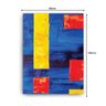 Quadro Decorativo Canvas Formas Geométricas Vermelhas Fundo Azul 136x86cm - 3