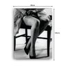 Quadro Decorativo Canvas Mulher Sentada Meia Calça Black 136x86cm - 3