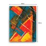 Quadro Decorativo Canvas Abstrato Laranja E Azul 136x86cm - 3