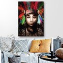 Ver imagem 1 de Quadro Decorativo Canvas India Menina 86cm X 62cm