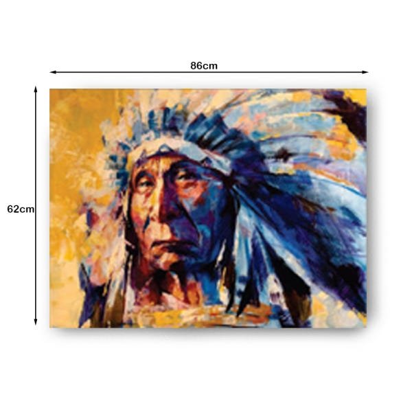 Quadro Decorativo Canvas Indio Pagé Red Cloud 62cm X 86cm - 3