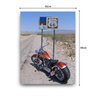Quadro Decorativo Canvas Route 66 Moto Vermelha 86cm X 62cm - 3