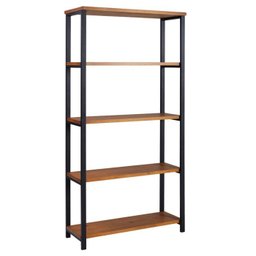 Estante Estilo Industrial Aço Preto I12 Mell Madeira Taeda Dmobiliario - 1